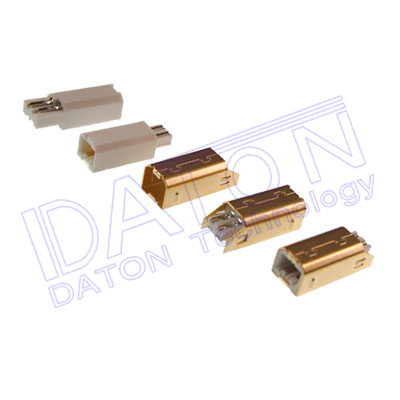USB-B公,焊線型,短鐵殼