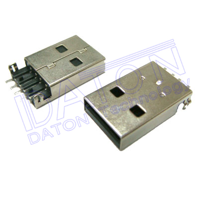 USB-A公,90度.SMT型,助焊片DIP彎腳