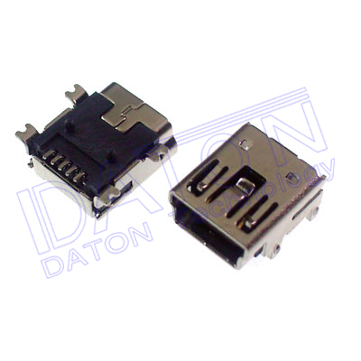 MINI-USB-B5母,90度.SMT型,助焊片SMT