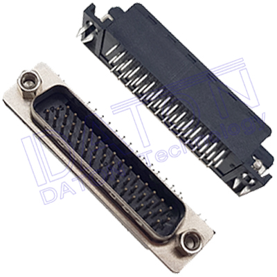D-SUB 高密度 8.89*2.54mm 90度PCB插板,沖針,44公,直鎖Z片