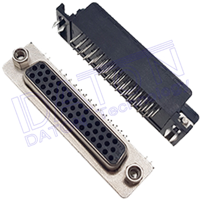 D-SUB 高密度 8.89*2.54mm 90度PCB插板,沖針,44母,直鎖Z片