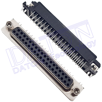 D-SUB 90度PCB插板,7.2mm,沖針,37母,直鎖Z片