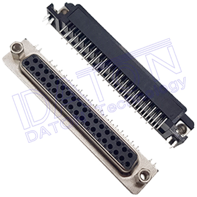 D-SUB 90度PCB插板,7.2mm,沖針,37母,5.8mm穿孔卯釘,卯前殼,卯Z片