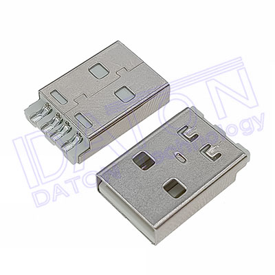 USB A公,焊線型,短體,塑膠長18.10mm