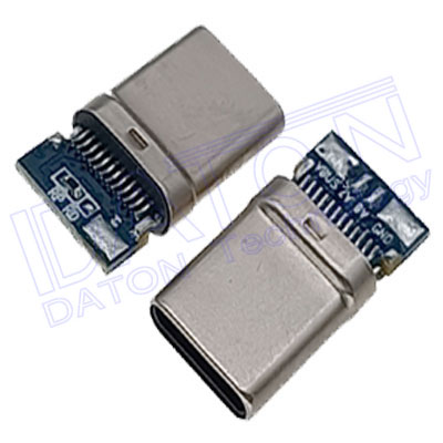 USB TYPE-C 2.0帶4P板,24公,焊線型