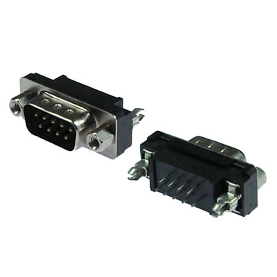D型連接器 09公,180度PCB,高塑膠 9.80mm