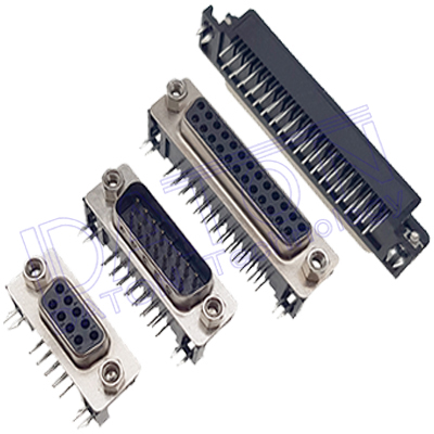205A D-SUB 90度PCB插板,7.2mm,沖針,直鎖Z片